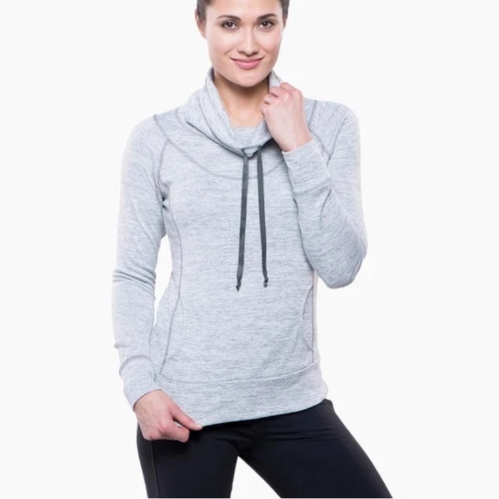 Kuhl Women's Lea Long Sleeve Pullover Sweatshirt In Ash Gray Women's Size M